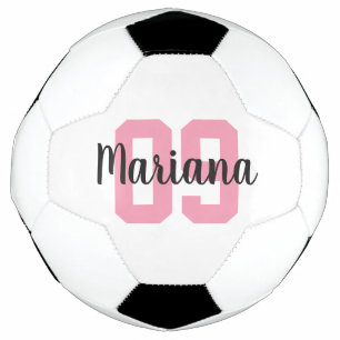 Custom Name Create Your Own Girl Pink Personalised Football
