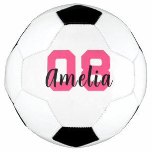 Custom Name Create Your Own Girl Pink Personalized Football