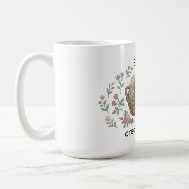 Custom Name Creative Chaos Cat Comfort Colours Coffee Mug (Left)
