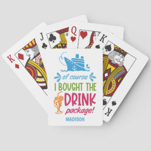Custom Name Cruise Drinks Playing Cards