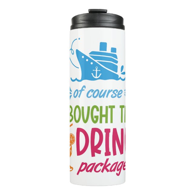 Custom Name Cruise Drinks Thermal Tumbler (Front)