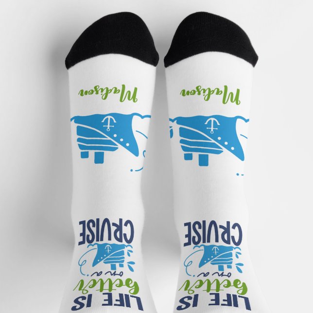 Custom Name Cruise Socks (Top)