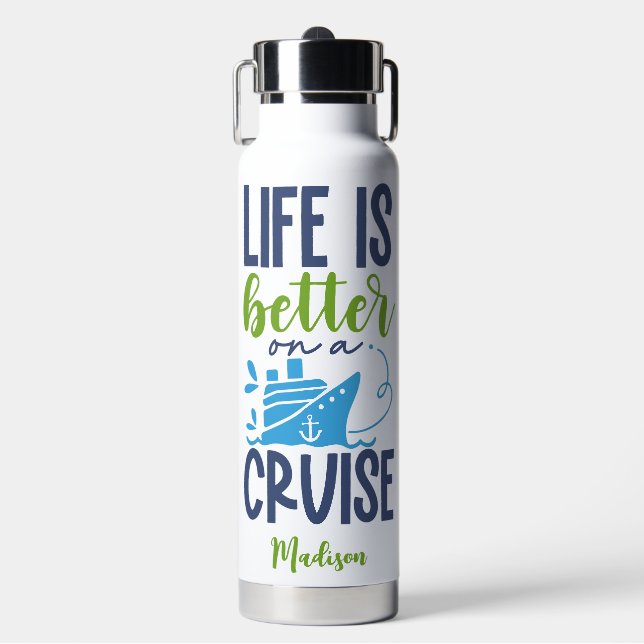 Custom Name Cruise Water Bottle (Front)