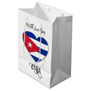 Custom Name Cuba Love Medium Gift Bag