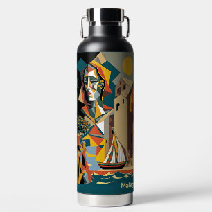 Custom Name Cubist Malaga Water Bottle