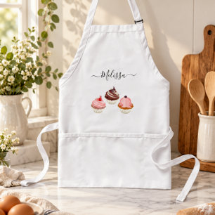 Custom Name Cupcake Party Bakery Fun Colourful Standard Apron