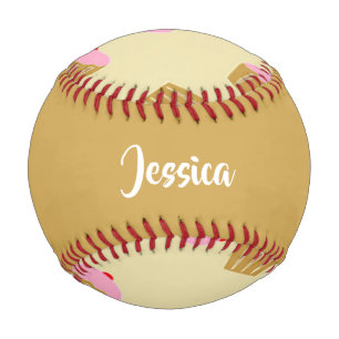 Custom name cupcakes pattern baseball