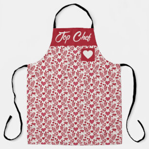 Custom Name Cupids & Hearts Apron
