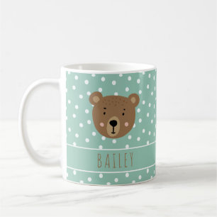 Custom name Cute baby bear modern Coffee Mug