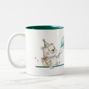 Custom Name Cute Bear Boys Birthday Gift Mug