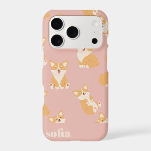 Custom Name Cute Corgi Pattern for Dog Lover
