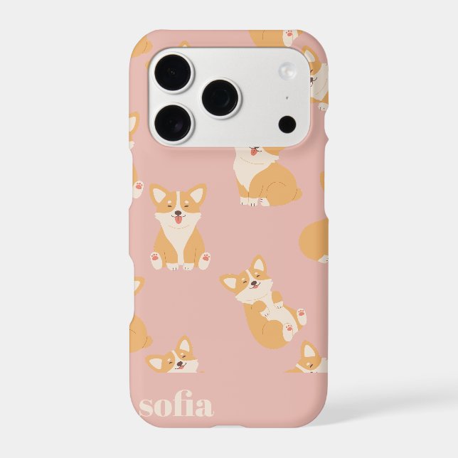 Custom Name Cute Corgi Pattern for Dog Lover (Back)