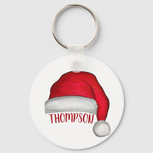 Custom Name Cute Funny Holiday Christmas Key Ring