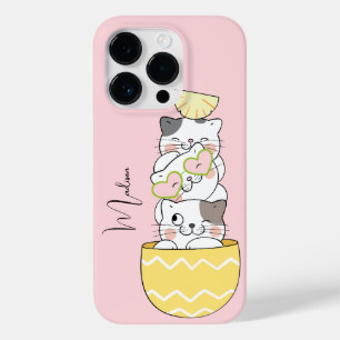 Custom Name Cute Kittens Case-Mate iPhone 14 Pro Case