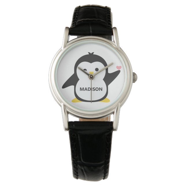 Custom name cute penguin watches (Front)