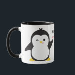 Custom name cute penguins mugs<br><div class="desc">See my store for more animal illustration items.</div>
