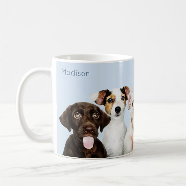 Custom name Cute Puppies mugs (Left)