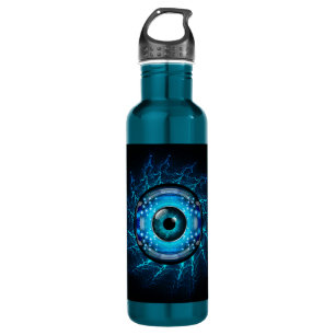 Custom Name Cyber Circuit Eye 710 Ml Water Bottle