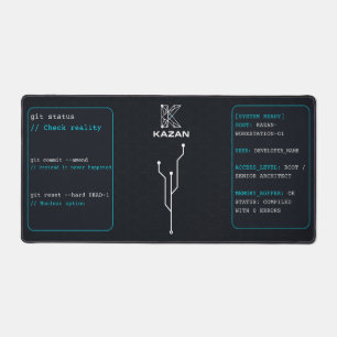 Custom Name Cyberpunk Developer Desk Mat Dark Mo