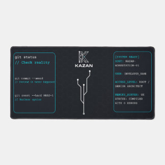 Custom Name Cyberpunk Developer Desk Mat | Dark Mo