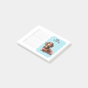 Custom Name Dachshund Watercolor To Do List Post-it Notes