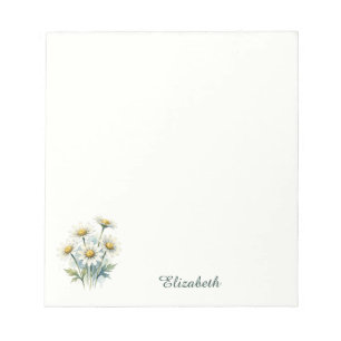 Custom Name Daisy Notepad