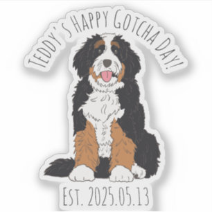 Custom Name & Date Bernedoodle Happy Gotcha Day