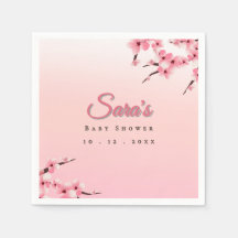 Custom Name & Date Cherry Blossom Baby Shower