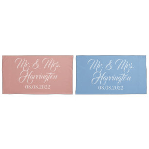 Custom name, date & colour pillowcases