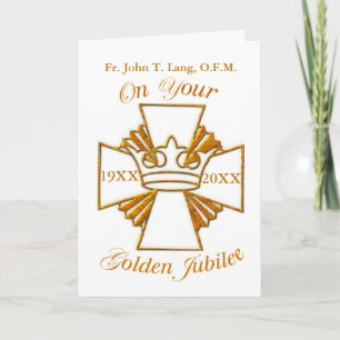 Custom Name, Date Golden Jubilee Congratulations, Card