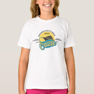 Custom Name Date Matching Family Cruise Vacation T-Shirt