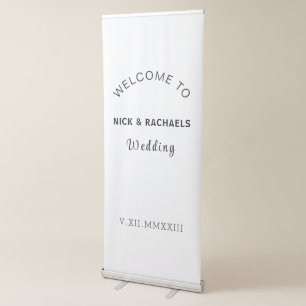 Custom Name Date Picture Wedding Pull Up Design Retractable Banner