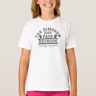 Custom Name Date Wolf Pack Reunion  T-Shirt