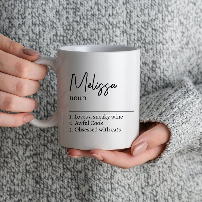 Custom Name Definition Gift For Mum Friend Bestie Coffee Mug (Creator Uploaded)