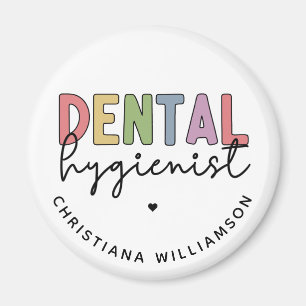 Custom Name Dental Hygienist RDH Gifts Magnet