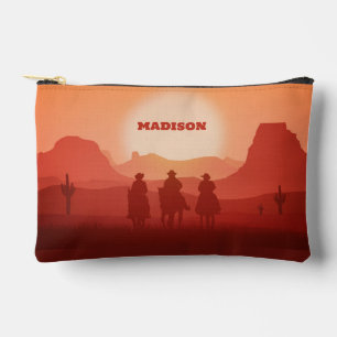 Custom Name Desert Cowboys Accessory Pouch