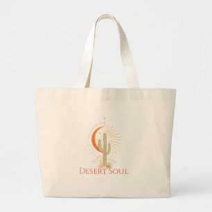 Custom Name Desert Soul Cactus Sun Tote Bag