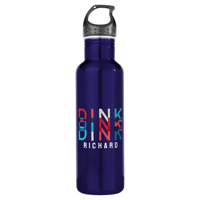 Custom Name Dink Personalised Pickleball Game Team 710 Ml Water Bottle (Front)