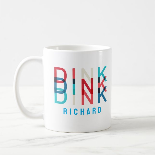 Custom Name Dink Personalised Pickleball Game Team Coffee Mug (Left)