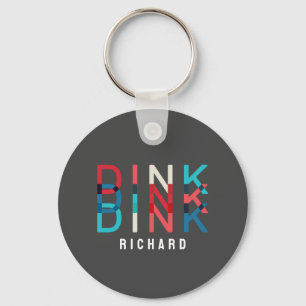 Custom Name Dink Personalised Pickleball Game Team Key Ring