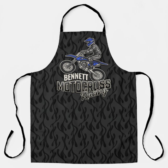 Custom NAME Dirt Bike Rider Motocross Racing Apron (Front)