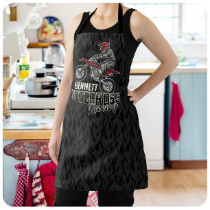 Custom NAME Dirt Bike Rider Motocross Racing Apron
