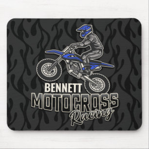 Custom NAME Dirt Bike Rider Motocross Racing Mouse Mat