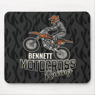 Custom NAME Dirt Bike Rider Motocross Racing Mouse Mat