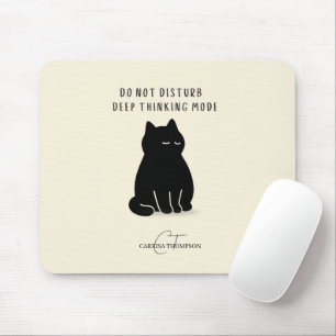 Custom Name Do Not Disturb Deep Thinking Mode Cat Mouse Mat