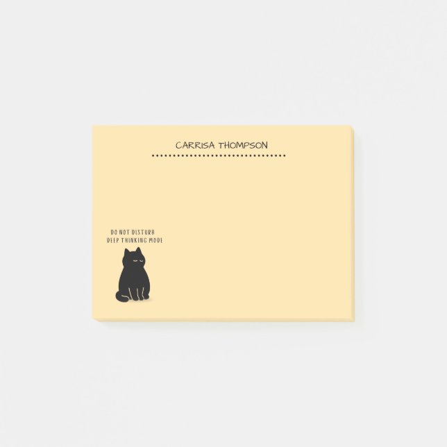 Custom Name Do Not Disturb Deep Thinking Mode Post-it Notes (Front)