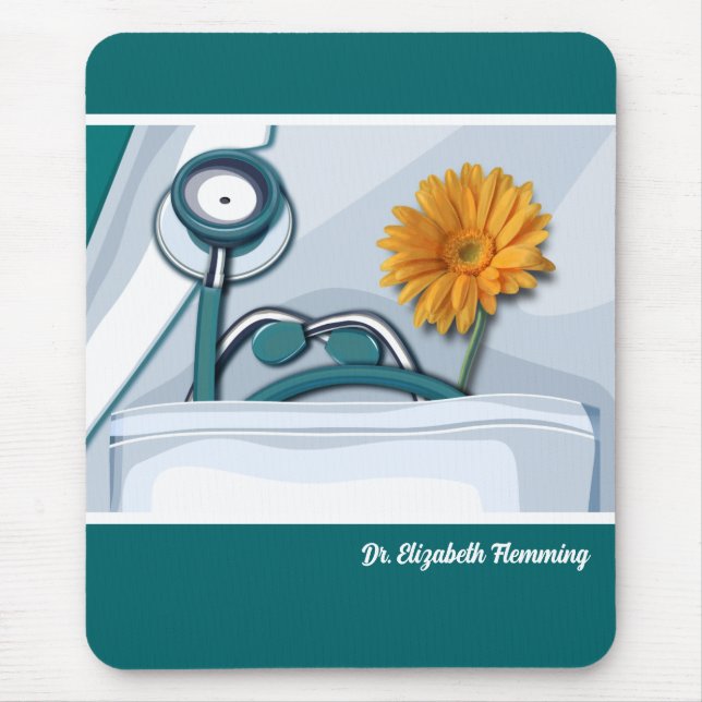 Custom Name Doctor Appreciation Gift Mouse Mat (Front)