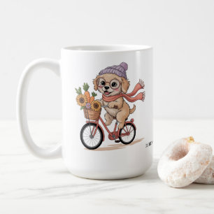Custom Name Dog Lover Gift   Whimsical Puppy Coffe Coffee Mug