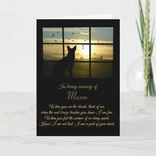 Custom Name Dog Sympathy Card