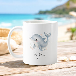 Custom Name Dolphin Turtle Mug